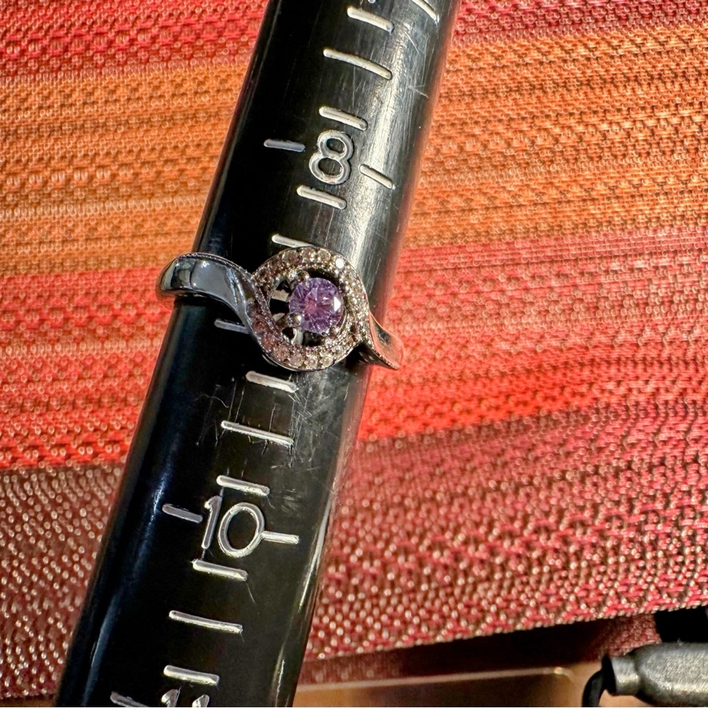 Fragrant Jewels Silver Ring with Purple Accent